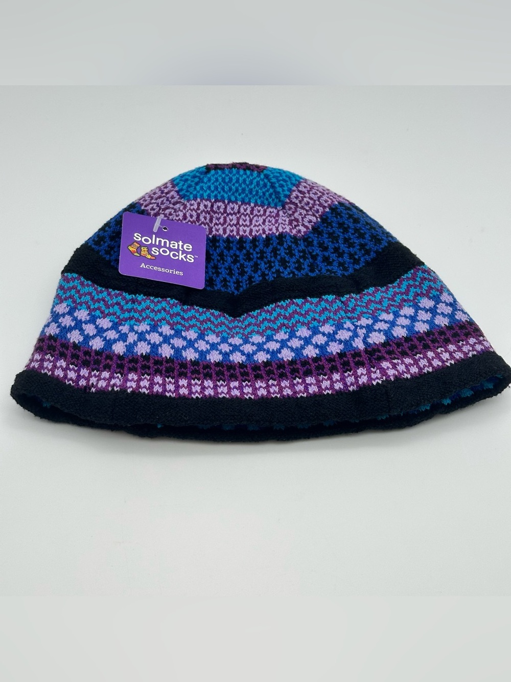Solmate Socks Beanie Hat USA One Size Nordic Fair Isle Jacquard Geometric NWT